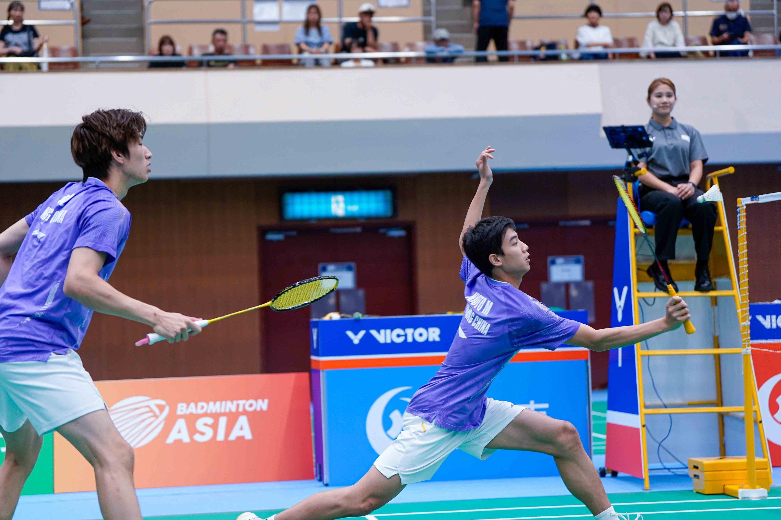 男子雙打　（右）楊順安／（左）禹智睿(Photo Credit: Badminton Asia亞洲羽毛球聯會)