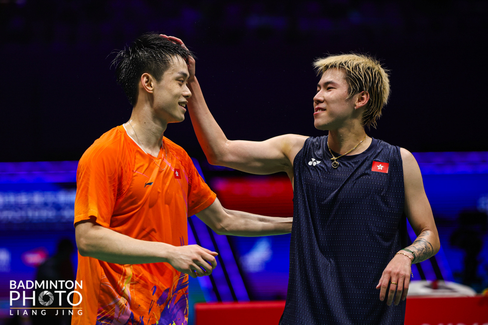 李寧中國羽毛球大師賽 李卓耀賽後祝賀吳英倫奪冠 (Photo Credit: Badmintonphoto)