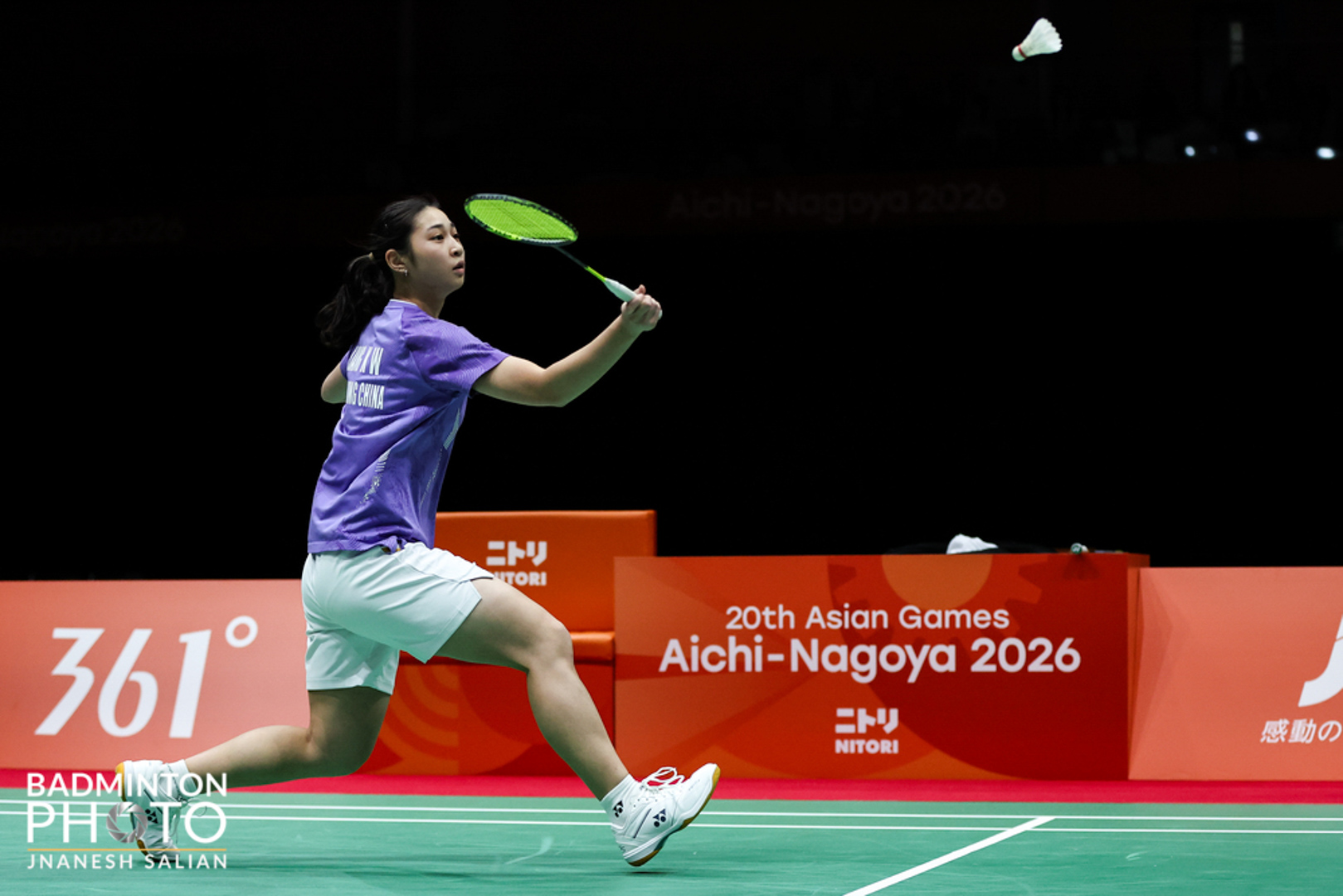 2026亞運會羽毛球女子團體十六強 港隊梁珈穎以17-21、14-21 不敵馬來西亞黃玲青(Photo Credit: Badmintonphoto)