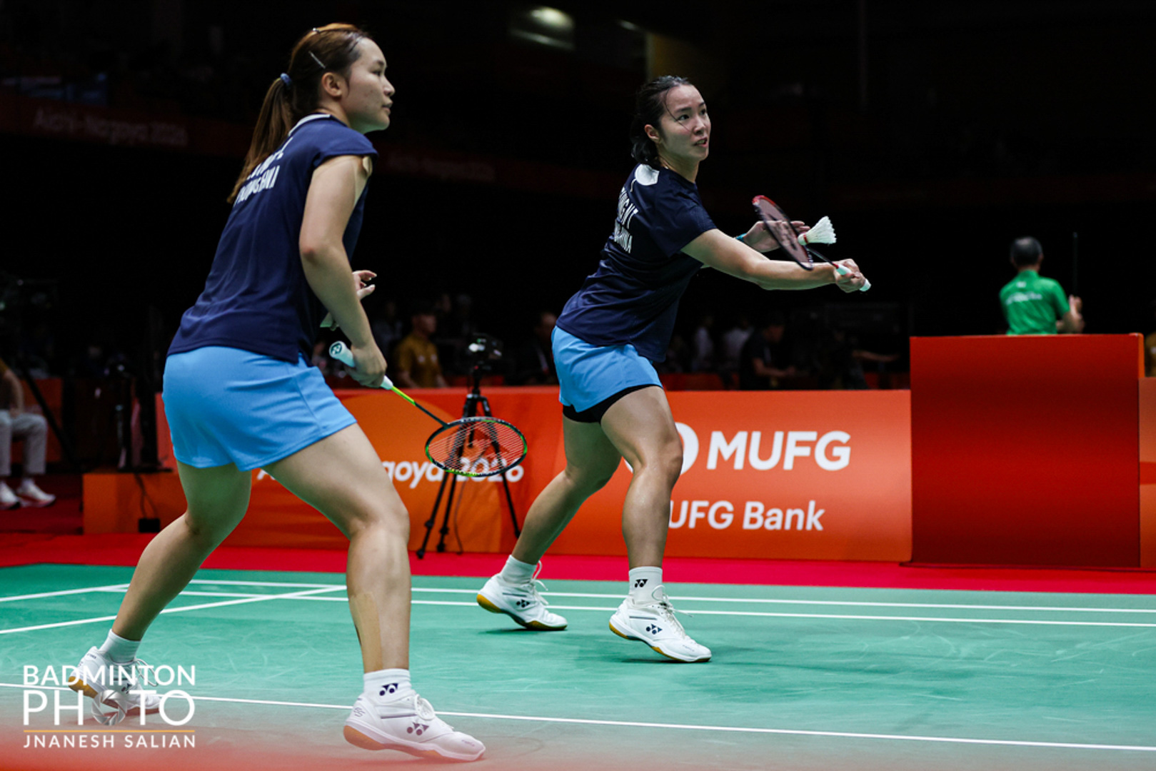 2026亞運會羽毛球女雙第二圈 楊雅婷／楊霈霖 11-21、22-20、21-19 勝 Jhenicha SUDJAIPRAPARAT／Nuntakarn AIMSAARD（泰國） (Photo Credit: Badmintonphoto)