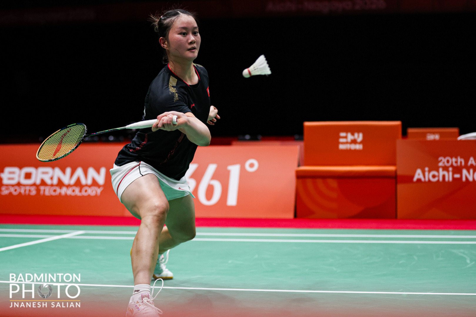 2026亞運會羽毛球女單第三圈 盧善恩 19-21、21-7、15-21 負 林湘緹（中華台北）(Photo Credit: Badmintonphoto)