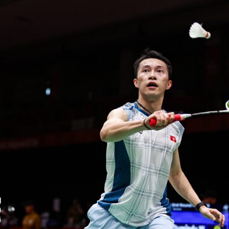 2026亞運會羽毛球男單第二圈 伍家朗 21-5、21-11 勝 Dumindu ABEYWICKRAMA（斯里蘭卡） (Photo Credit: Badmintonphoto)