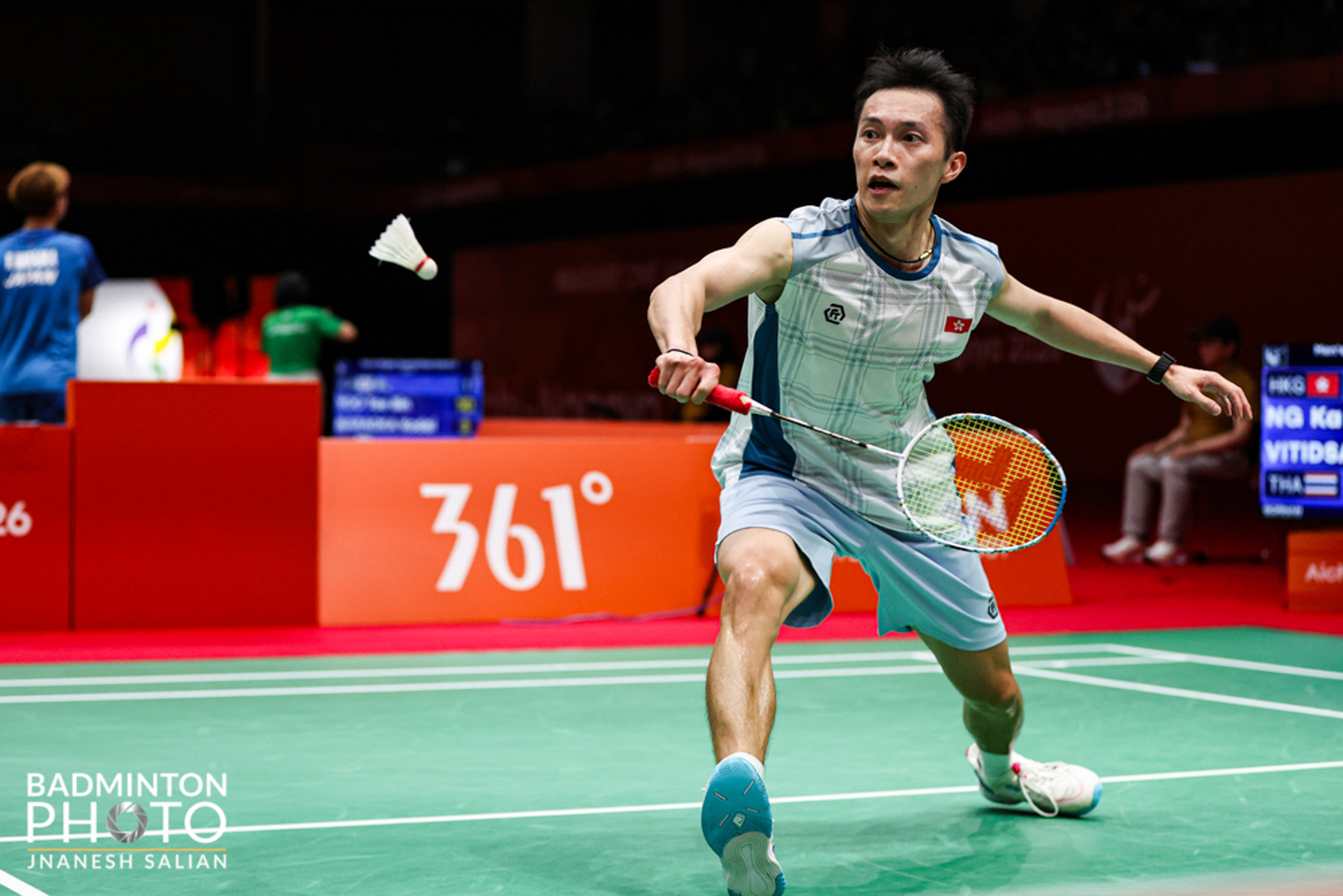 2026亞運會羽毛球男單八強 伍家朗 21-16、10-21、13-21 負 韋迪辛(泰國)(Photo Credit: Badmintonphoto)